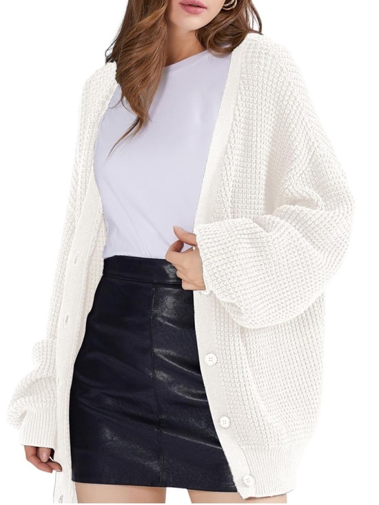 Sweaters - Qualfort 100% Cotton Chunky Knit Cardigan